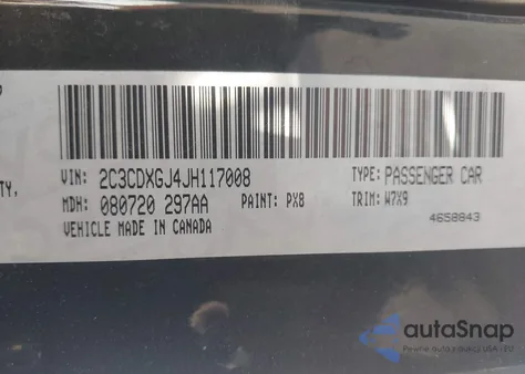 2018 Dodge Charger R/T Scat Pack Rwd z USA, uszkodzony, nr VIN 2C3CDXGJ4JH117008